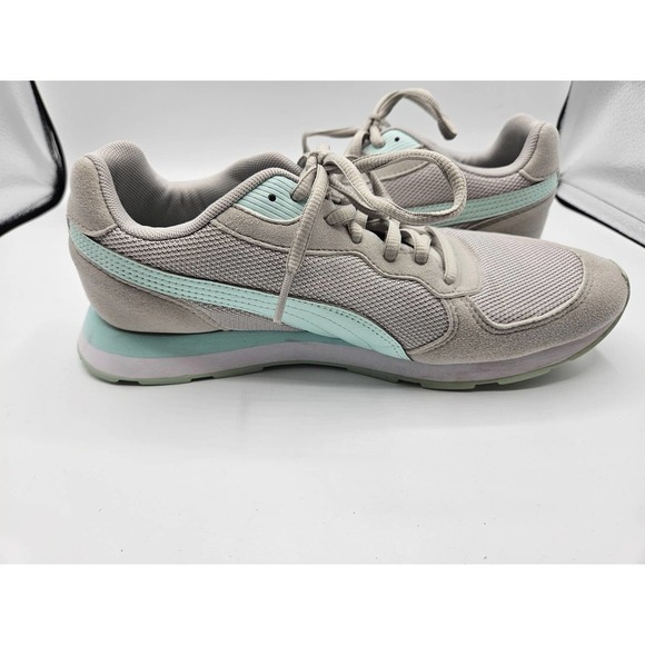 Puma Soft Foam Optimal Comfort Size 9 Light Gray/Teal Green Athletic Shoes - Picture 7 of 12